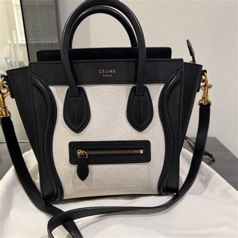 celine nano black and white.